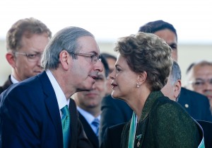  Dilma e o presidente da Câmara, deputado Eduardo Cunha