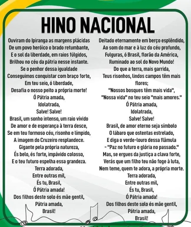 Hino-Nacional- Hino Nacional Brasileiro